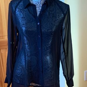 Black sheer blouse